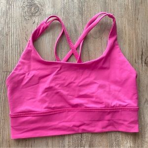 Lululemon longline energy bra in sonic pink